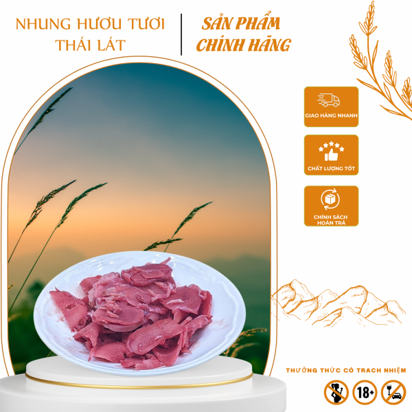 Nhung hươu tươi thái lát chính hãng Hương Sơn